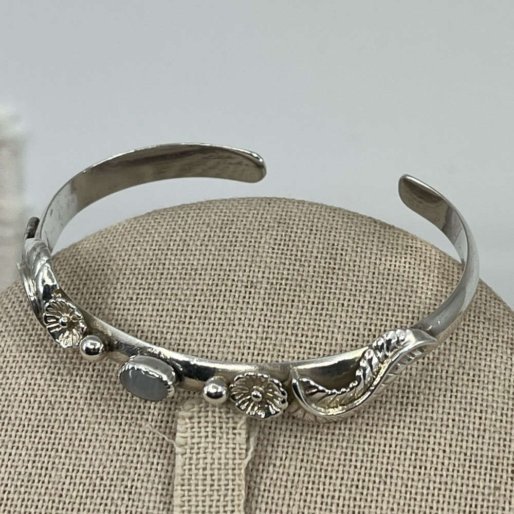 Vintage 90s Sterling Silver Handmade Cuff Bracelet – Florida Keys Design - Picture 12 of 17